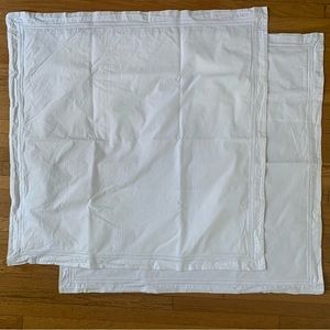 RH Restoration Hardware Italian Hotel Satin Stitch Euro Shams set of 2